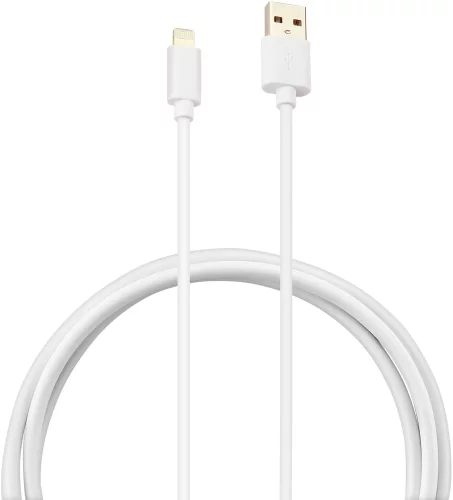 Кабель Buro USB-IP-1.2W2A USB (m)-Lightning (m) 1.2м белый фото 3