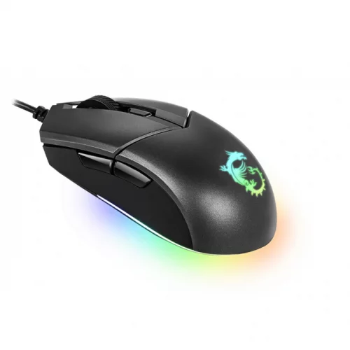 Мышь MSI CLUTCH GM11 Wired, RGB, USB, 400-5000 dpi, 6 but, Black фото 2