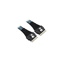 Кабель/ Cable, x8 8654 to 1x8 8654, 1M. To Controller SFF-8654 (SlimSAS), To Devices/Backplane 1 x8 SFF8654 SlimSAS. (05-60007-00)