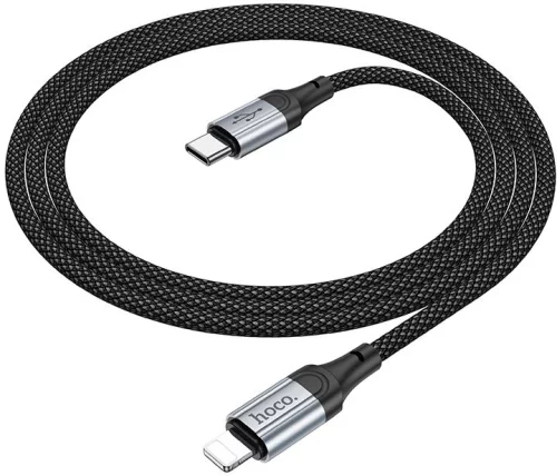 Кабель Hoco X102 Fresh iP USB Type-C (m)-Lightning (m) 1м черный коробка фото 5