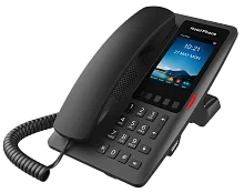 Отельный SIP-Телефон Fanvil H6W, 2 SIP-акк., 3.5", 320x480 Цвет. экран, POE, БП в комп., 1x100 Mbps, Wi-Fi 6, Чёрный, 5 прог. клав. (H6W#TRL)