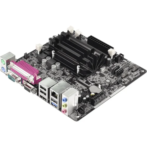 Материнская плата с ЦПУ ASRock Q1900B-ITX (Q1900B-ITX) Материнская плата с ЦПУ ASRock Q1900B-ITX, Intel® Quad-Core Processor J1900 (2 GHz), Mini-ITX, 2xDDR3/DDR3L-1333 SO-DIMM, Max 16GB, 1xPCI-Ex1, 1xSATA2, Giga Lan, 6CH, VGA/HDMI, 3xUSB2.0, 1xUSB3.0 RTL {20} фото 2