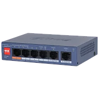 DAHUA DH-CS4006-4ET2GT-60 4-портовый гигабитный PoE коммутатор с функцией облачного управления, 4xRJ45 100Mb, 2xRJ45 1Gb uplink, суммарно 60Вт