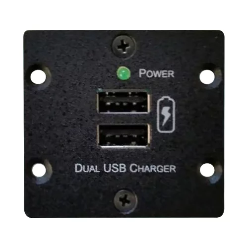 Модуль-вставка, блок питания для двух мобильных устройств с разъемом USB с общей нагрузкой до 4А; цвет черный [80-80228290] (W-2UC/EU(B))