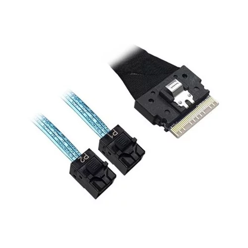 Кабель ACD-60003-ZC Slimline SASx8 (SFF8654) -to- 2 SAS HD x4 (SFF8643 SAS Connections), 1M, (аналог Broadcom 05-60003-00) {120} (ACD-60003-ZC (P5022DN10990-2))