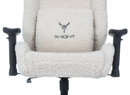 Кресло игровое Knight T1 молочный экомех с подголов. крестов. металл (KNIGHT T1 MILK) фото 7