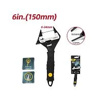 Ключ разводной с ультратонкими губками и увеличенным зевом Deli DL120606 150мм, диапазон захвата 0-34мм