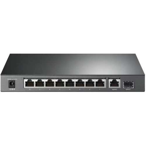 Коммутатор/ 8-port gigabit Unmanaged PoE+ Switch with 1 Gigabit RJ-45 + 1 SFP uplink ports, desktop mount, 8 802.3af/at compliant PoE+ ports, 1 Gigabit RJ-45 + 1 SFP uplink ports (TL-SG1210P)