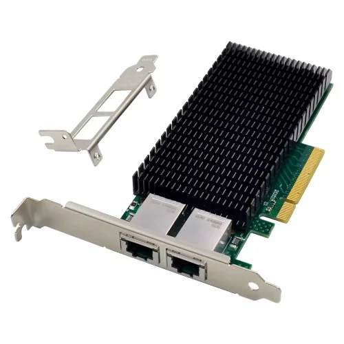 ORIENT XWT-INT540L2PE8, Сетевая карта PCI-Ex8 v2.1 2xRJ45 10Gbps Converged Server NIC, Intel X540 chipset, 10/1 Гбит/с, 2 планки крепления в комплекте (33299)