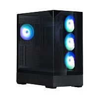корпус ZALMAN P40 Prism Plus, ATX, BLACK, WINDOW, 3xCombo (3.5" or 2.5"), 1xUSB TYPE-C, 2xUSB3.0, SIDE 3x120mm ARGB, REAR 1x120mm ARGB (P40 PRISM PLUS BLACK)