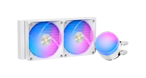 Система водяного охлаждения Ocypus Delta L24 WH ARGB V2, 240mm, ARGB Pump,2x120mm ARGB fans, LGA115X/1200/1700/18XX, AM4/AM5