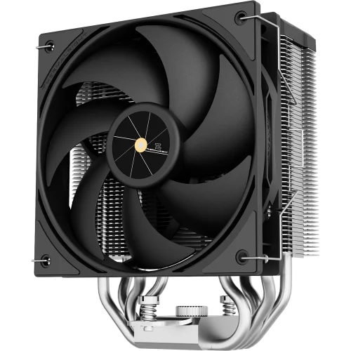 Кулер для процессора/ CPU Cooler Thermalright Assassin X 120 R Digital ARGB Black (4-pin PWM, 151mm, Al/ Cu, 4x6mm, ARGB, 1x120mm, 70.84CFM, 29.8dBA, 2000RPM, S: 1851/ 1700/ 1200/ 115X, AM5/ AM4, black) (AX120-R-DG-BL-ARGB)