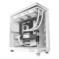 Корпус без блока питания/ Case NZXT H6 Flow, Midi-Tower, TG, 3x120mm, 2xUSB-A 3.2 + 1xUSB-C 3.2, ATX, mATX, mITX White (CC-H61FW-01)