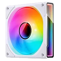 Кулер для корпуса/ Case Cooler JONSBO ZK-120WR Reverse (123x120x28mm, 4-pin PWM, ARGB, 47.71CFM, 30.7dBA, 1800RPM, White, 3pcs)