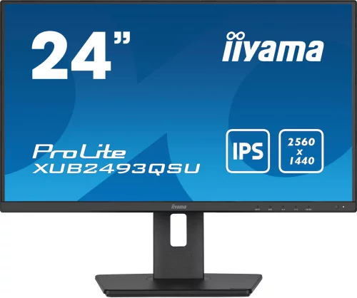 Монитор Iiyama 23.8 ProLite XUB2493QSU-B5 черный IPS LED 16:9 HDMI M/ M матовая HAS Piv 300cd 178гр/ 178гр 2560x1440 60Hz DP 2K USB 5.8кг