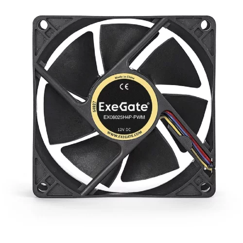 Exegate EX283379RUS Вентилятор ExeGate EX08025H4P-PWM, 80x80x25 мм, гидродинамический, 4pin, PWM, 23dBA фото 2