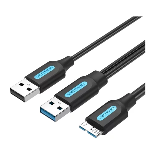 Кабель Vention USB 3.0 AM/micro B, USB 2.0 AM - 0.5м (CQPBD)