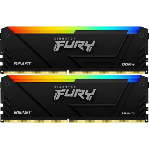 Память оперативная/ Kingston 16GB 3200MT/ s DDR4 CL16 DIMM (Kit of 2) FURY Beast RGB (Select Regions ONLY) (KF432C16BB2AK2/16WP)