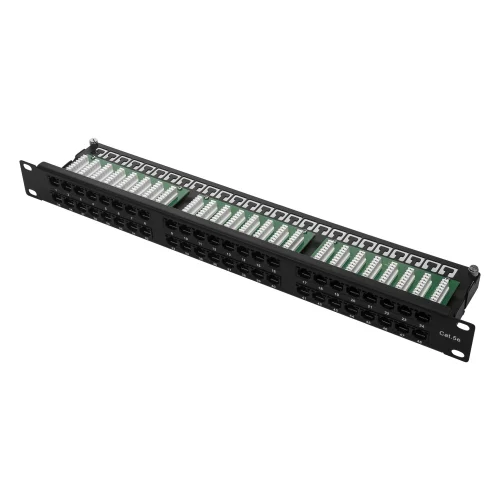 Патч-панель 19 NEOMAX [NM-PP-1U48P-UC5E-D-105-BK] 1U, 48 портов, кат.5E, UTP, Dual IDC, цвет черный