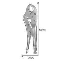 Зажимные клещи с круглыми губками Deli DL2001 220мм, рабочий ход 50мм, регулировочный винт