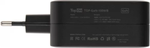 Блок питания TopON TOP-GaN-100WB автоматический 100W 5V-20V 5A 2xUSB от бытовой электросети LED индикатор (103207) фото 5