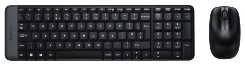 Клавиатура + мышь Logitech MK220, черный, USB, беспроводная (920-003161)