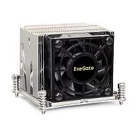 Exegate EX293443RUS Кулер ExeGate ESNK-P0048AP4.PWM.2U.2011.Cu (Al+Cu, 2U, 4 тепл. трубки, LGA2011/ 2066, TDP 135W, Fan 80mm, PWM, 2100-6800RPM, 2 ball bearing, 4pin, 52db, 345г, на винтах, с термопаст