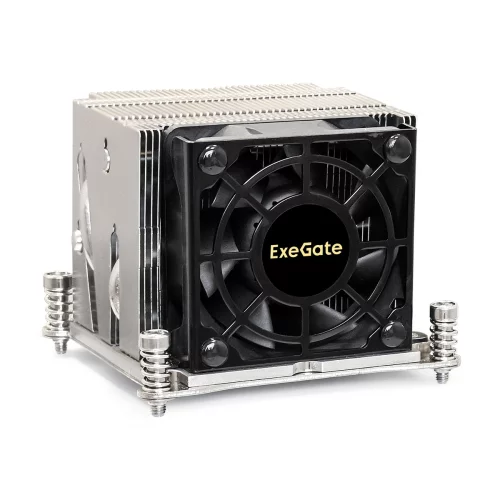Exegate EX293443RUS Кулер ExeGate ESNK-P0048AP4.PWM.2U.2011.Cu (Al+Cu, 2U, 4 тепл. трубки, LGA2011/ 2066, TDP 135W, Fan 80mm, PWM, 2100-6800RPM, 2 ball bearing, 4pin, 52db, 345г, на винтах, с термопаст