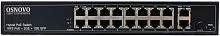 PoE Коммутатор OSNOVO SW-61621(300W) PoE коммутатор Fast Ethernet на 16 x RJ45 PoE + 2 x RJ45 GE + 1 SFP GE порта. Порты: 2 x FE (10/100Base-T) с PoE (до 60W, A+B) + 14x FE (10/100Base-T) с PoE (до 30W) , 2 x GE Upl
