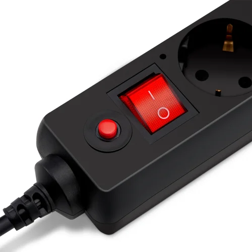 Сетевой фильтр Buro 500SH-5-B 5м (5 розеток) черный (коробка) фото 4