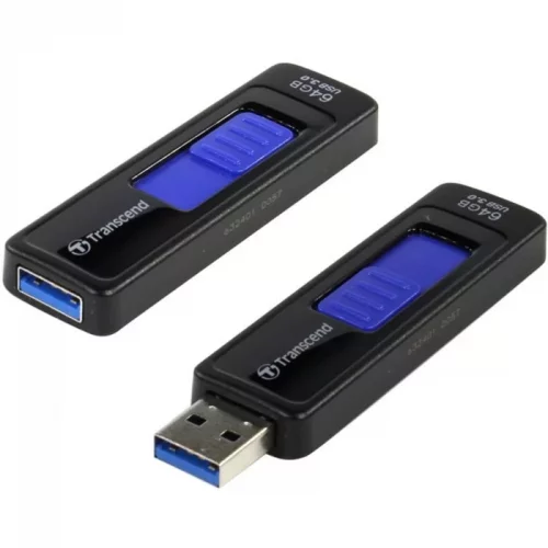 Флеш-накопитель/ Transcend 64GB JetFlash 760 (Black/Blue) USB 3.0 (TS64GJF760) фото 2