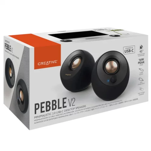 Колонки Creative Pebble V2 MF1695 2.0 USB 3.2 Type-C 8W (51MF1695AA000) фото 2