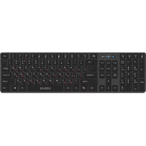 Беспроводная клавиатура SVEN KB-E5300W графит (109 кл.+12Fn) (SV-021139)