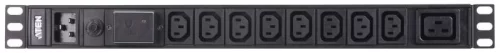 ATEN Basic PDU 1U 16A 230V (8)IEC C13+(1)IEC C19 3m powercord (PE0209SG-AT-G)