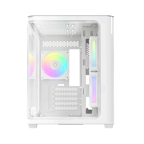 корпус Ocypus Iota C50 WH Curve ARGB Digital, MATX, Type-C*1, USB3.0*2, REAR 1x120mm ARGB, MB SIDE 2x120mm ARGB