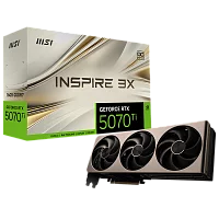 Видеокарта MSI RTX5070Ti INSPIRE 3X OC 16GB GDDR7 256bit 3xDP HDMI 3FAN RTL (RTX 5070 TI 16G INSPIRE 3X OC)