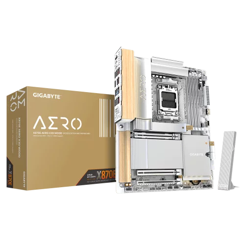 Материнская плата Gigabyte X870E AERO X3D WOOD Socket AM5 AMD X870E 4xDDR5 ATX AC`97 8ch(7.1) 2x5Gg RAID+HDMI