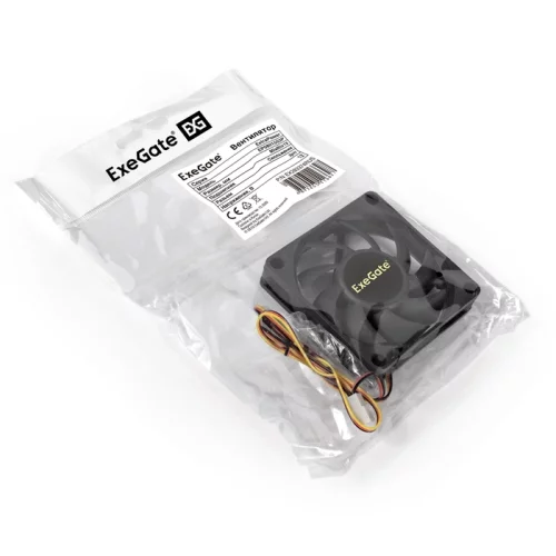 Exegate EX283374RUS Вентилятор ExeGate ExtraPower EP08015S3P, 80x80x15 мм, подшипник скольжения, 3pin, 2500RPM, 26dBA фото 5