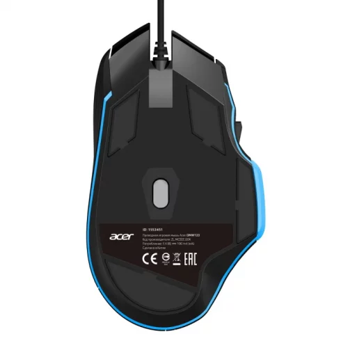 Мышь Acer OMW123 Wired, 6400dpi, USB, 6but, cable 1.8 m (ZL.MCEEE.00X) фото 4