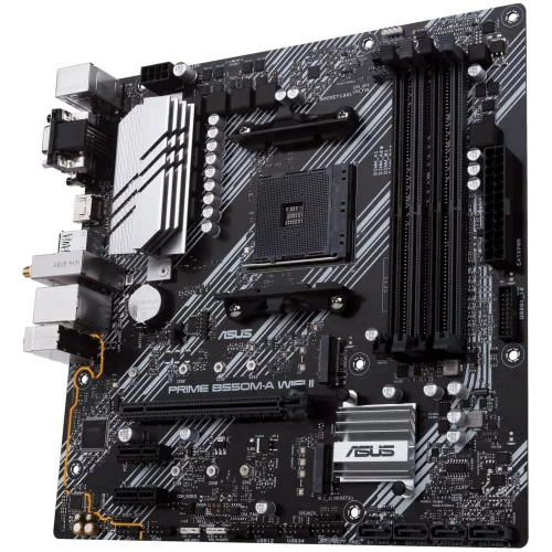 Материнская плата ASUS PRIME B550M-A WIFI II ; AM4, AMD B550, 4xDDR4-3200 МГц, 1xPCI-Ex16, 2xM.2, Micro-ATX(90MB19X0-M0EAY0) фото 4