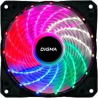 Вентилятор для корпуса Digma DFAN-FRGB2 RGB 120х120x25 черный 3-pin 4-pin (Molex) 23дБ Ret
