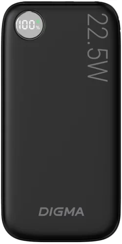 Мобильный аккумулятор Digma DGPF10B 10000mAh QC3.0/ PD3.0 22.5W 3A USB-A/ USB-C черный (DGPF10B22PBK)
