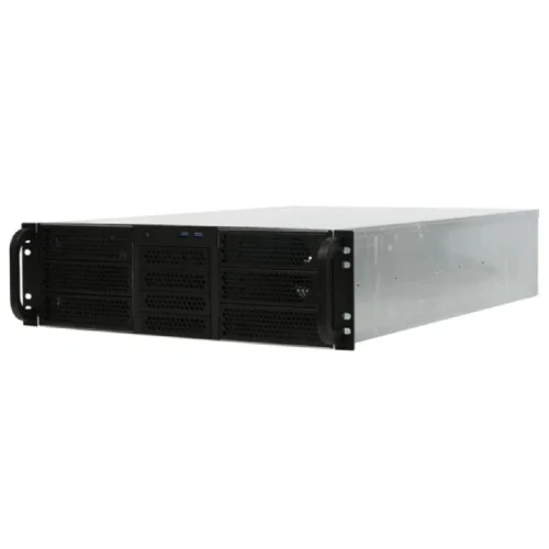 Procase Корпус 3U server case,6x5.25+4HDD,черный,без блока питания(2U,2U-redundant),глубина 650мм,MB EATX 12x13,8slot,панель вентиляторов 3*120x25 PWM [RE306-D6H4-FE8-65]