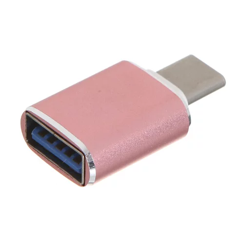 GCR Переходник USB Type C на USB 3.0, M/AF, розовый, GCR-52300