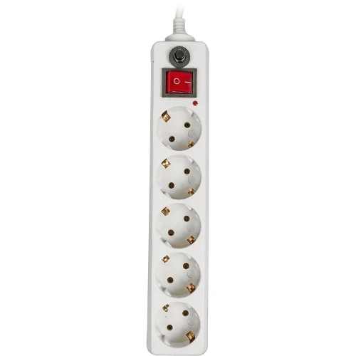 BURO Сетевой фильтр, 5 розеток, 5 метров, (500SH-5-W), белый (коробка) {992295} фото 3