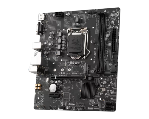 Материнская плата MSI PRO H410M-B {mATX, H510, LGA1200,2xDDR4,1xPCI-Ex16,1xPCI-Ex1,1xM.2,4xSATA3,4xUSB3.2 Gen1,6xUSB2.0,HD Audio} фото 2