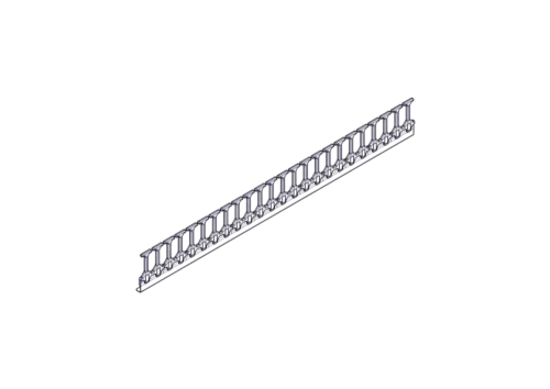 Вертикальный кабельный организатор Systeme Electric, серия Excelente, 48U, пластиковые пальцы, однорядный, на две стороны (ET7737)