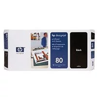 Картинка Набор HP 80 Черная печатающая головка + устройство очистки (C4820A) 