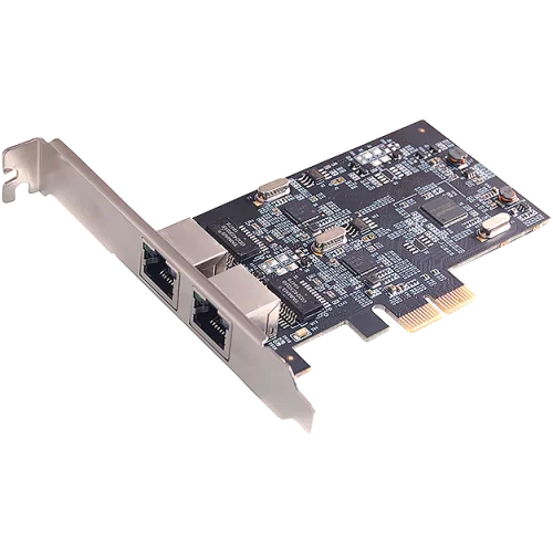 Сетевая карта/ Intel I225-V, PCIe x2, 2-Port 2.5G 4-Speed Network (10/ 100/ 1000/ 2500 Mbps) adapter (N-700)