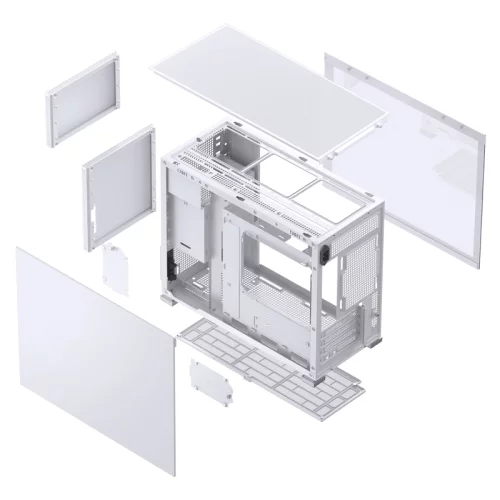 Корпус без блока питания/ Case JONSBO D31 MESH, Mini-Tower, TG, no fan, 1xUSB-A 3.2 + 1xUSB-C 3.2, mATX, mDTX, mITX White (D31 MESH WHITE) фото 10